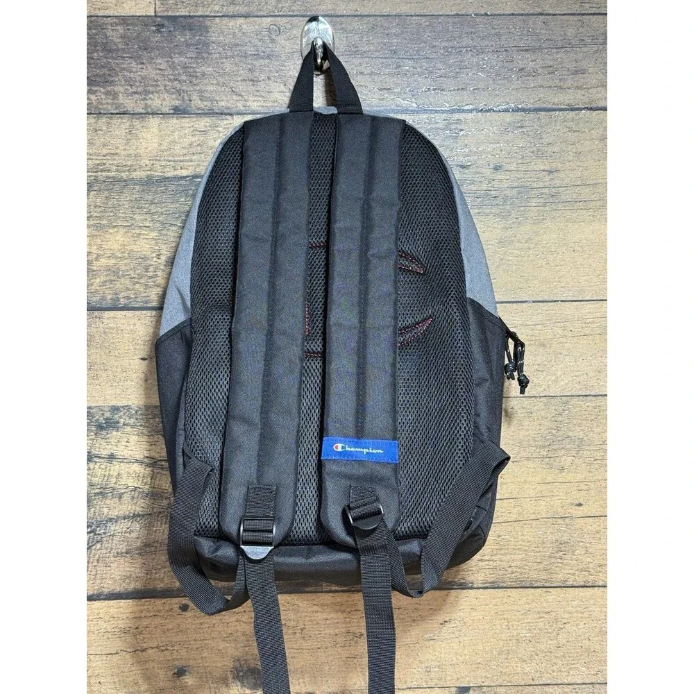 CHAMPION Manuscript Backpack Grey Black with Laptop Sleeve